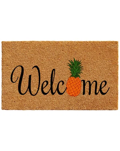 Home & More Pineapple Doormat In Brown