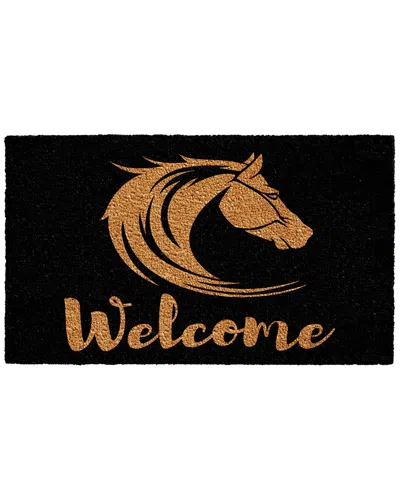 Home & More Stallion Welcome Doormat In Black