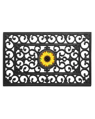 Home & More Sunflower Scroll Door Mat In Multi