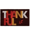 Home & More Thankful Coir/vinyl Doormat, 17" X 29" In Multi