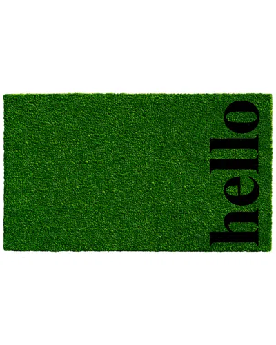 Home & More Vertical Hello Doormat In Green
