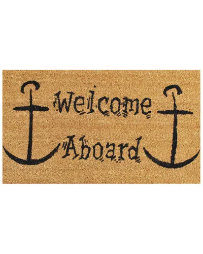 Home & More Welcome Aboard Doormat In Brown