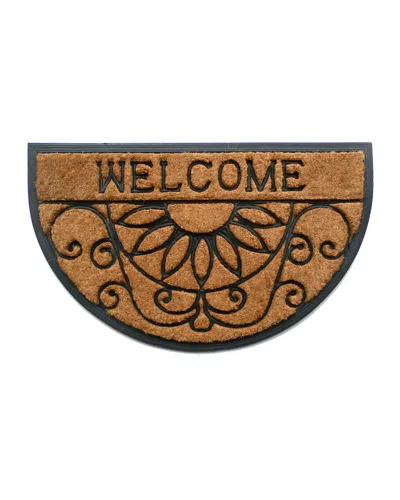 Home & More Welcome Scroll Doormat In Brown