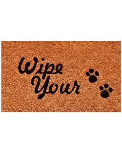 Home & More Wipe Your Paws Indoor/outdoor Doormat In Brown