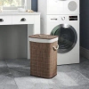 Home Basics Bamboo Rectangular Hamper In Brown