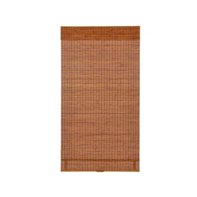 Home Basics Cordless Bamboo Room Darkening Oak Roman Shade