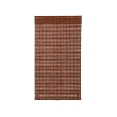 Home Basics Cordless Bamboo Room Darkening Pecan Roman Shade