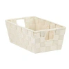 Home Basics Fabric Bin In Ivory