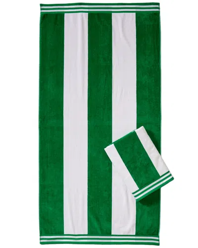 Home City Set Of 2 Cabana Stripe Beach Cotton Towels