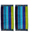 Home City Set Of Two Sea Shells Blue Beach Towels In Multi
