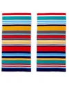 Home City Set Of Two Stripes Multi Beach Towels In Multi