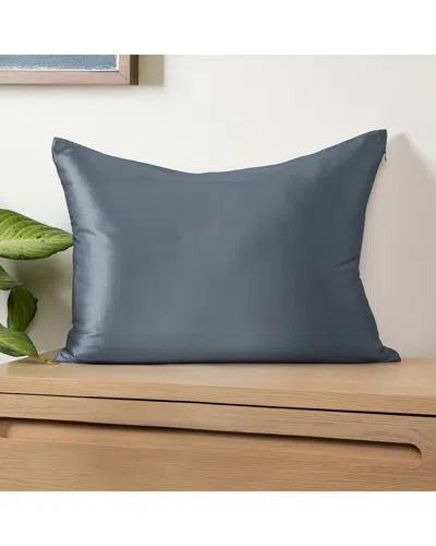 Home Collection 100% Mulberry Silk Pillowcase In Blue