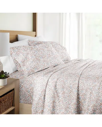 Home Collection 300 Thread Count 4pc Cotton Pattern Sheet Set In Beige