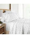 Home Collection 300 Thread Count 4pc Cotton Pattern Sheet Set In Blue