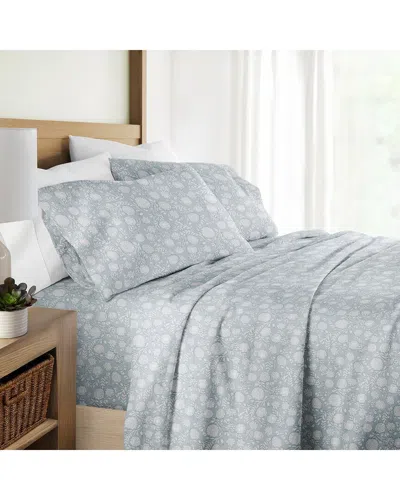 Home Collection 300 Thread Count 4pc Cotton Pattern Sheet Set In Blue