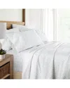 Home Collection 300 Thread Count 4pc Cotton Pattern Sheet Set In White
