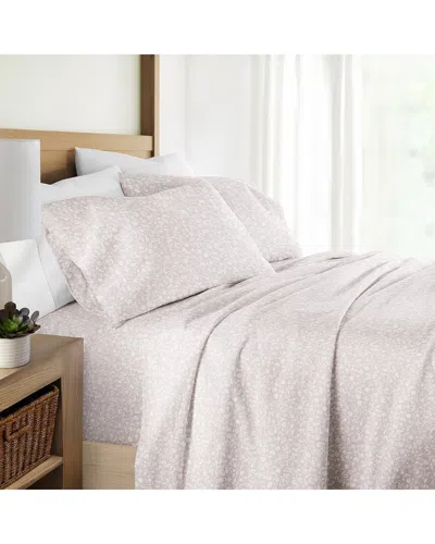 Home Collection 300 Thread Count 4pc Cotton Pattern Sheet Set In Pink