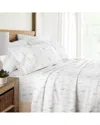 Home Collection 300 Thread Count 4pc Cotton Pattern Sheet Set In White