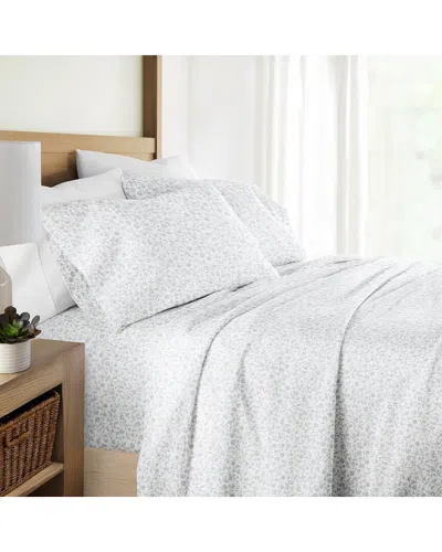 Home Collection 300 Thread Count 4pc Cotton Pattern Sheet Set In White