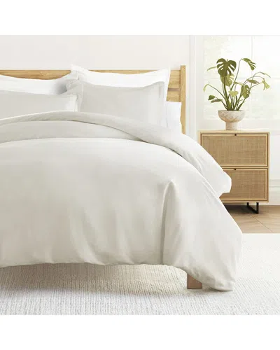 Home Collection 300 Thread Count Sateen Cotton Duvet Cover Set In Neutral
