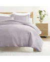 Home Collection 300 Thread Count Sateen Cotton Duvet Cover Set In Purple