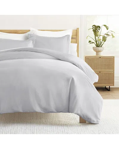 Home Collection 300 Thread Count Sateen Cotton Duvet Cover Set In Gray