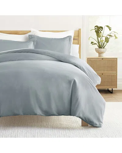 Home Collection 300 Thread Count Sateen Cotton Duvet Cover Set In Gray