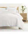 Home Collection 300 Thread Count Sateen Cotton Duvet Cover Set In White