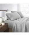 Home Collection 4pc Cotton Jersey Knit Sheet Set In Gray