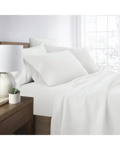 Home Collection 4pc Cotton Jersey Knit Sheet Set In White