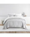 Home Collection All Season Diamond Stitch Quilt Set In Gray