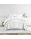 Home Collection All Season Diamond Stitch Quilt Set In White