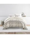 Home Collection All Season Distressed Aztec Reversible Quilt Set In Gray