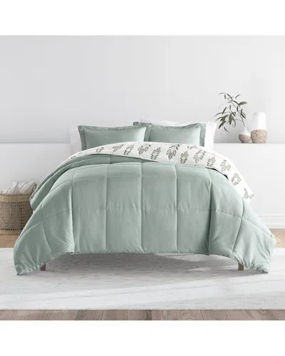 Home Collection All Season Down-alternative Comforter Set In Green