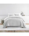 Home Collection All Season Floral Stitch Quilt Set In Gray