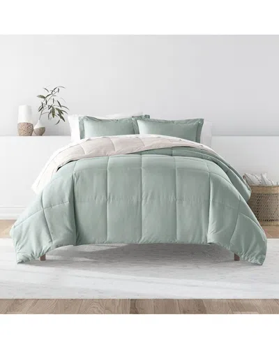Home Collection All Season Lightweight Down Alternative Reversible Comforter In Green