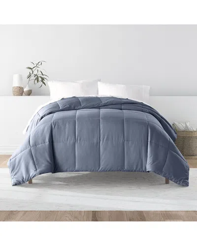Home Collection All Season Lightweight Down Alternative Solid Comforter In Blue