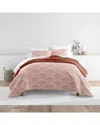 Home Collection All Season Scallop Reversible Quilt Set In Red