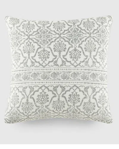 Home Collection Antique Floral Cotton Throw Pillow In White