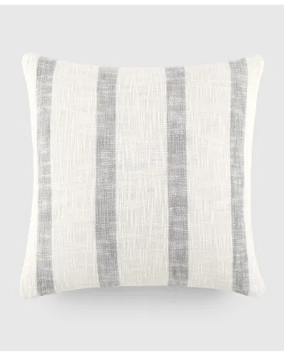 Home Collection Awning Stripe Yarn Dyed Cotton Throw Pillow In Neutral