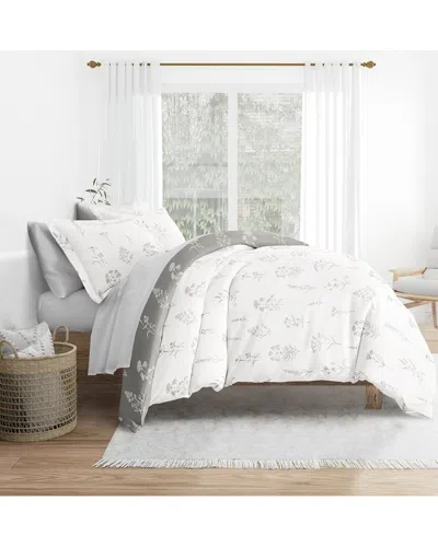 Home Collection Bedding Bundle Duvet Cover, Comforter & Sheet Set In Gray