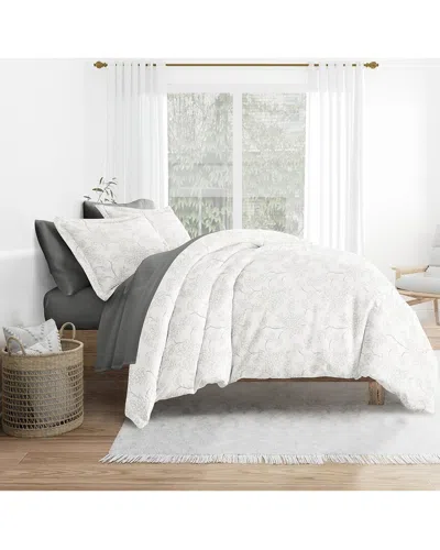 Home Collection Bedding Bundle Duvet Cover, Comforter & Sheet Set In Gray