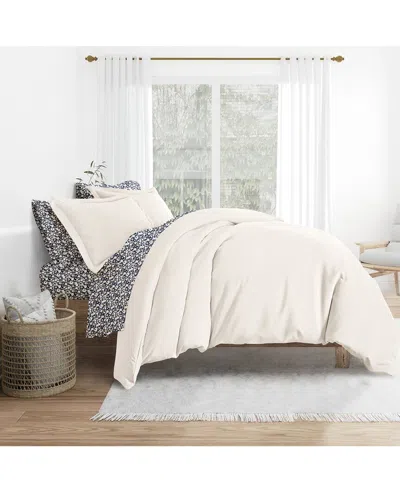 Home Collection Bedding Bundle Duvet Cover, Comforter & Sheet Set In White
