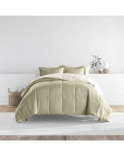 Home Collection Bedding Bundle Reversible Comforter & Sheet Set In Green