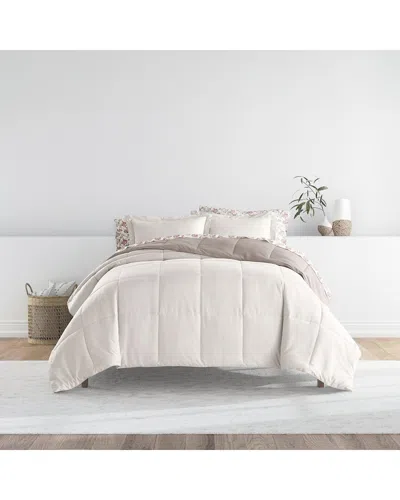 Home Collection Bedding Bundle Reversible Comforter & Sheet Set In Neutral