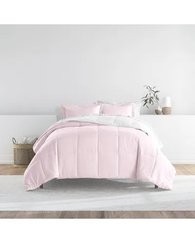Home Collection Bedding Bundle Reversible Comforter & Sheet Set In Pink