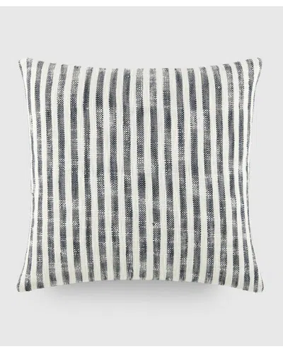 Home Collection Bengal Stripe Yarn Dyed Cotton Throw Pillow In Black