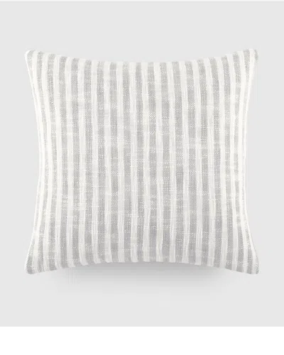 Home Collection Bengal Stripe Yarn Dyed Cotton Throw Pillow In Gray
