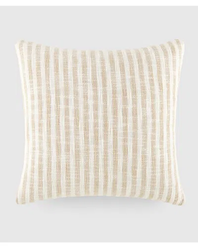 Home Collection Bengal Stripe Yarn Dyed Cotton Throw Pillow In Neutral