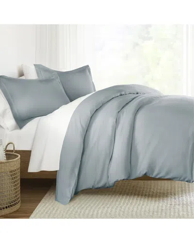 Home Collection Brushed Sateen Cotton Duvet Cover Set In Blue